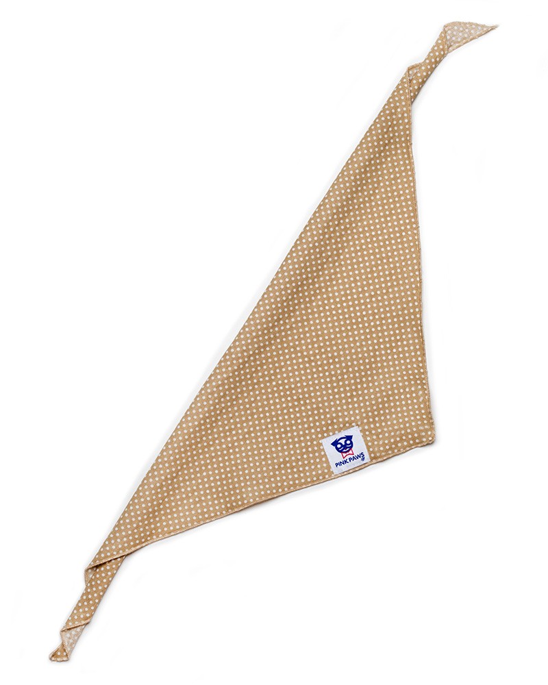 Εκρού μπαντάνα Pinkpaws με λευκό πουά.