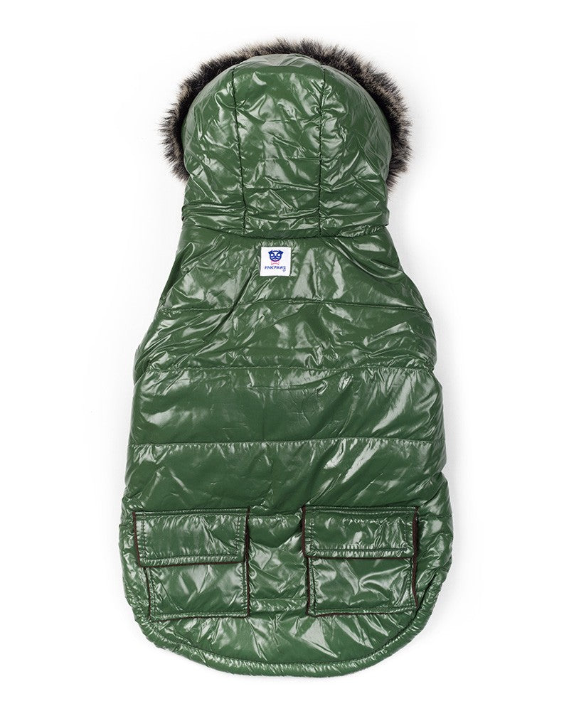waterproof dog jacket σε πράσινο