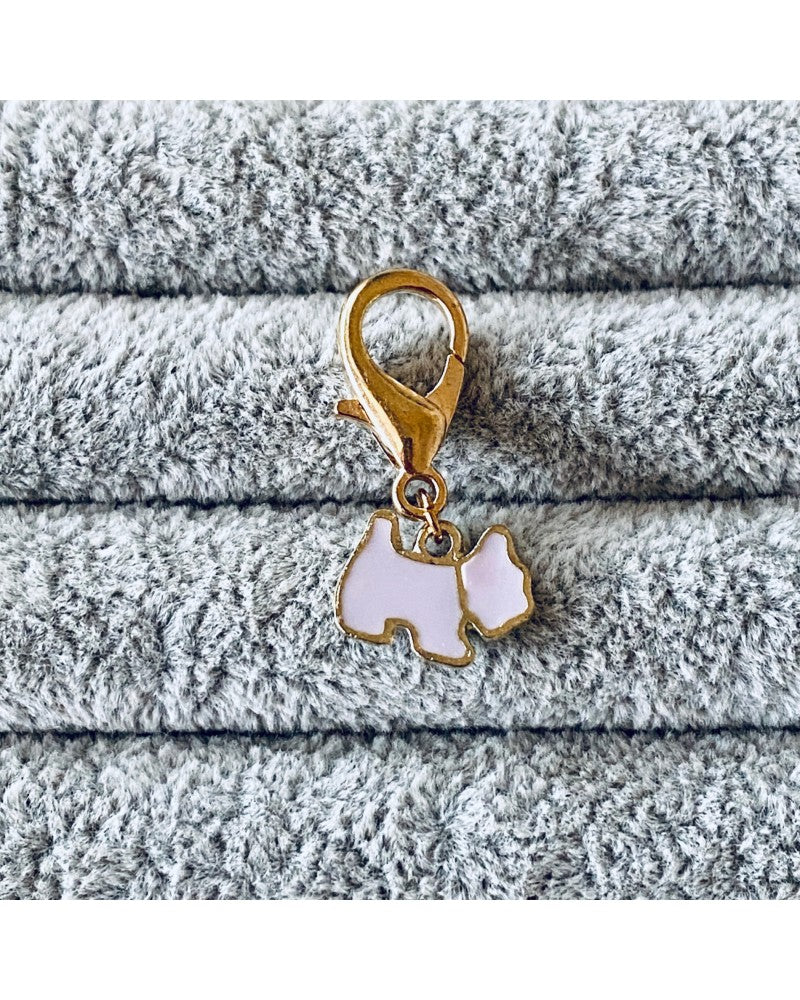 Charm My Little Dog σε ροζ χρώμα με χρυσό κλιπ