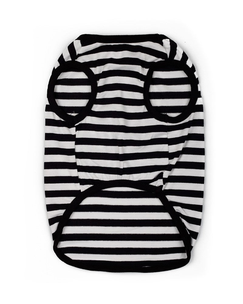striped dog shirt σε μαύρο pinkpaws