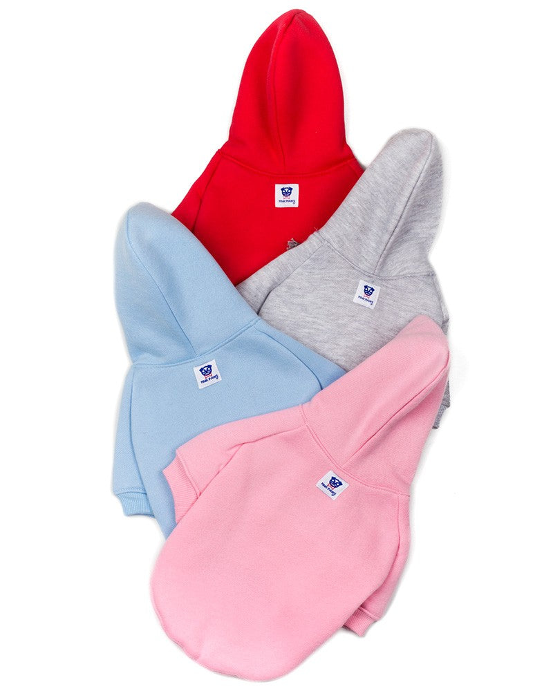 Basic cozy dog hoodie σε ροζ, γκρι, γαλάζιο, κόκκινο