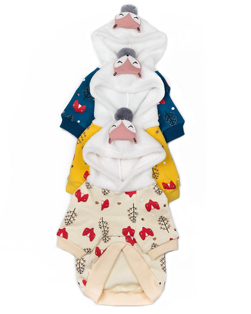 Fleece φούτερ για σκύλους με forest print