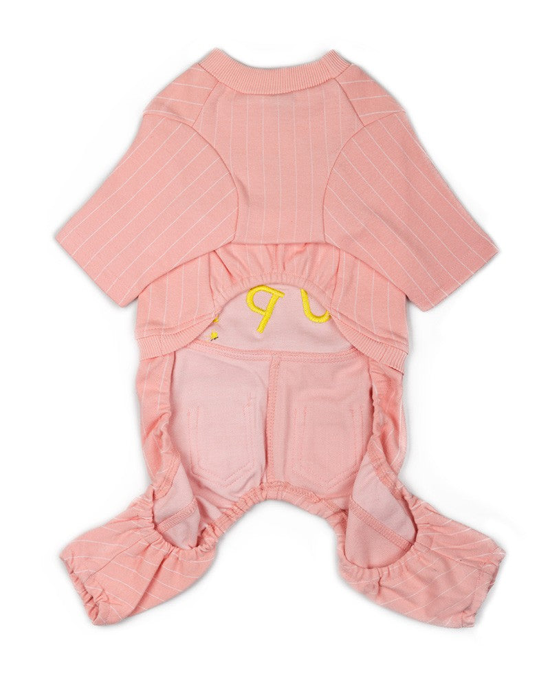 Pink dog jumpsuit - pinkpaws