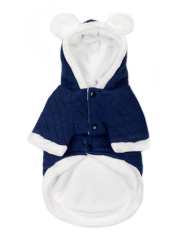Ζακέτα hoodie με κουκούλα για σκύλους σε μπλε χρώμα