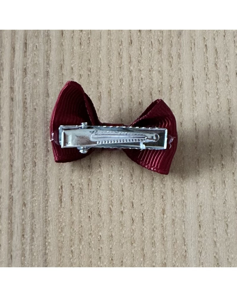 Μπορντώ Κοκαλάκι φιογκάκι με clip