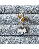 Charm My Little Dog σε λευκό χρώμα με χρυσό κλιπ