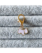 Charm My Little Dog σε ροζ χρώμα με χρυσό κλιπ