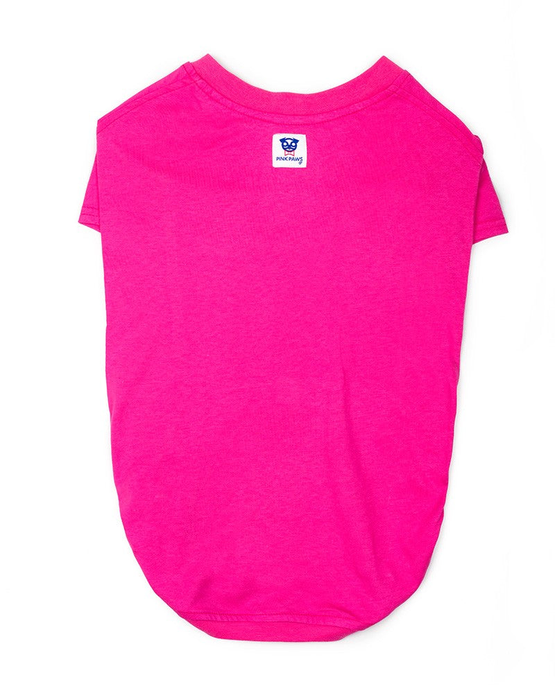 μονόχρωμη μπλούζα μεγαλόσωμου σκύλου σε φούξια