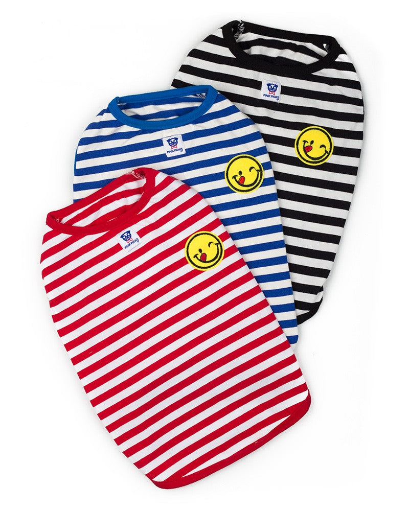 striped dog shirt pinkpaws