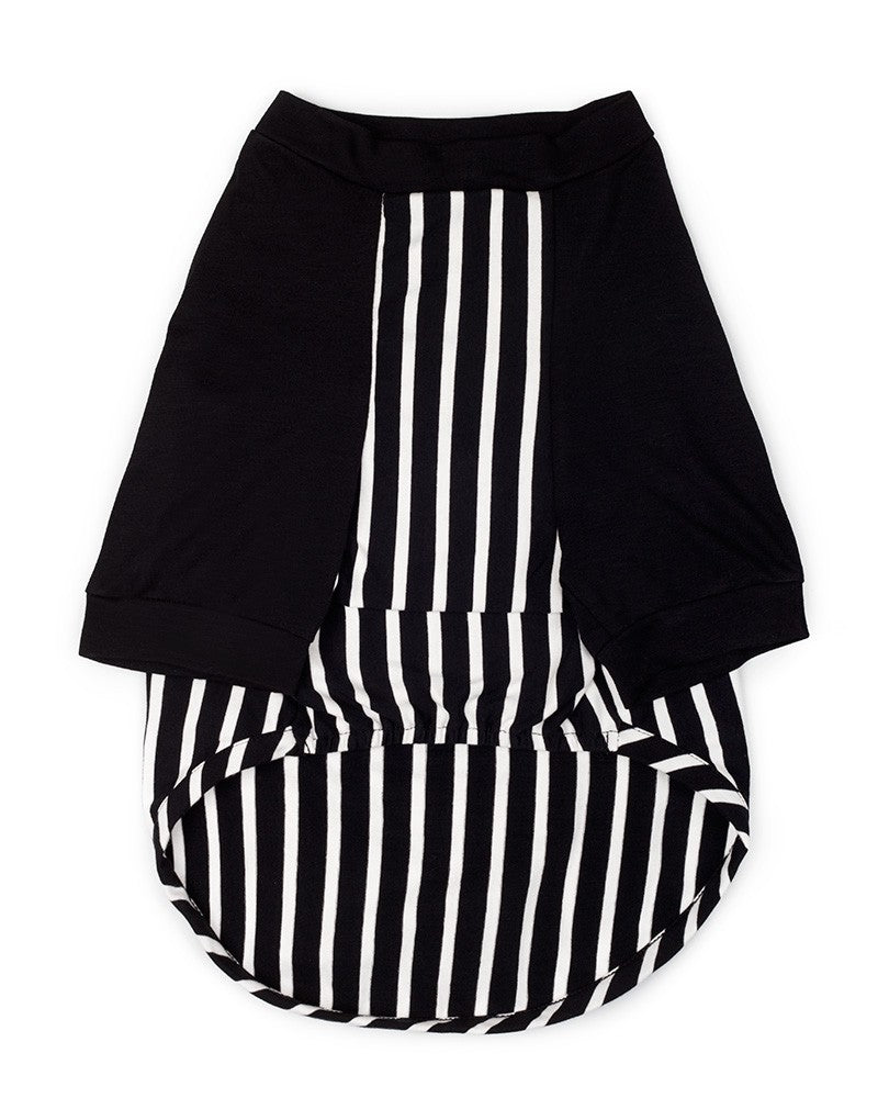 Μπλούζα "Urban Stripe" για μεγαλόσωμους σκύλους σε μαύρο| Pinkpaws