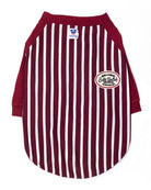 Μπλούζα "Urban Stripe" για μεγαλόσωμους σκύλους σε μπορντό | Pinkpaws