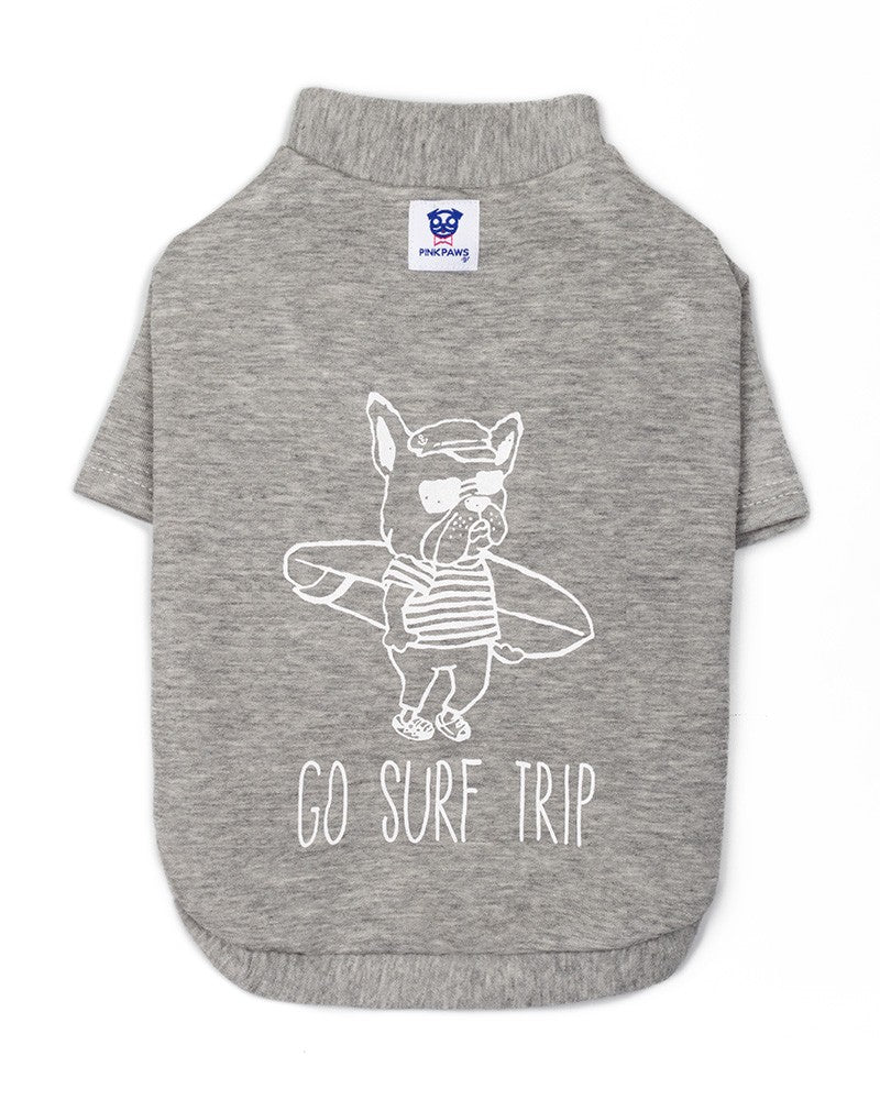 Μπλούζα σκύλου Surf Pup σε γκρι Pinkpaws