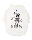 Μπλούζα σκύλου Surf Pup σε λευκό Pinkpaws