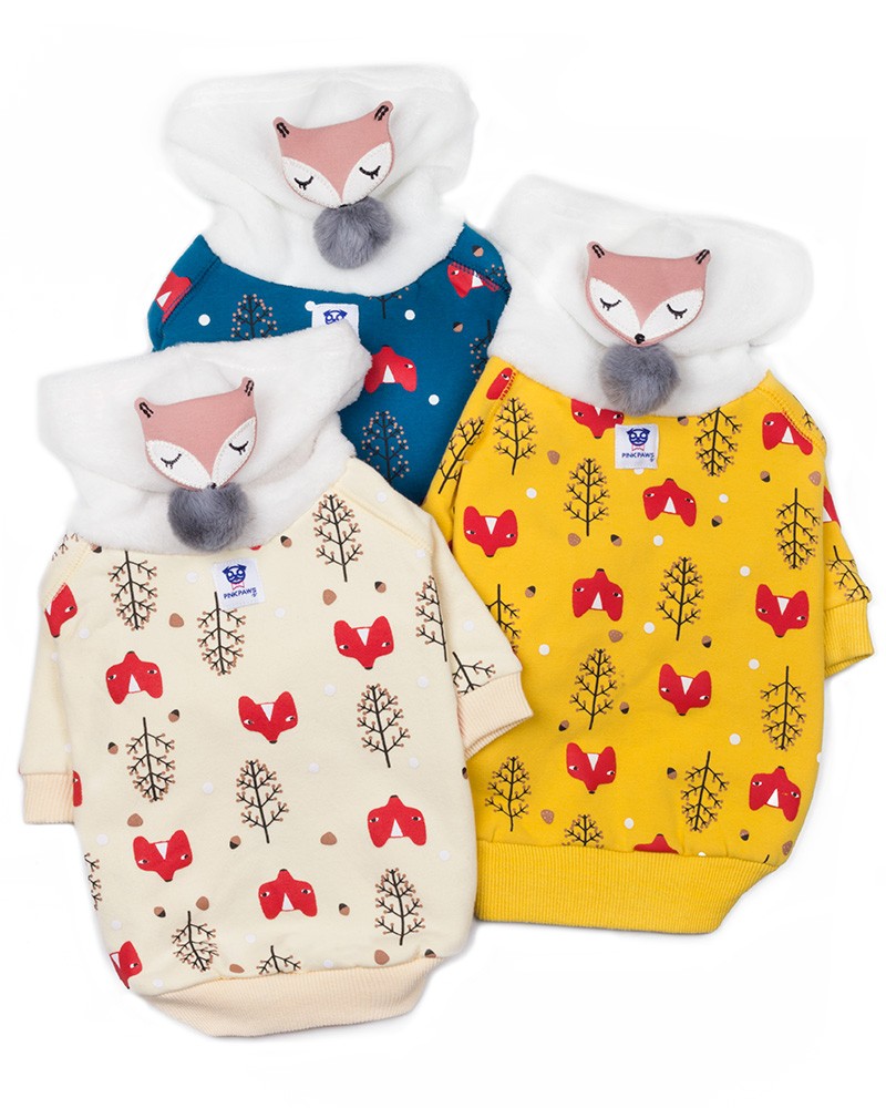 Fleece φούτερ για σκύλους με forest print 