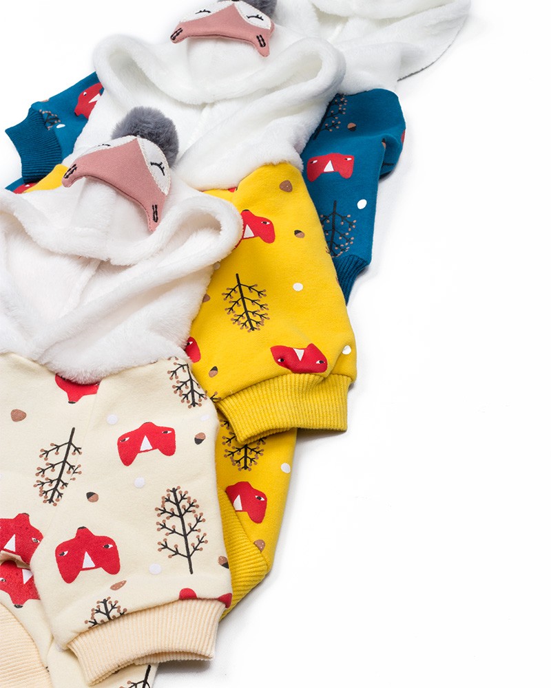 Fleece φούτερ για σκύλους με forest print 