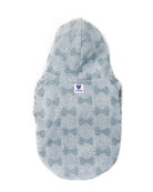 Hoodie για σκύλους σε γαλάζιο χρώμα με ανάγλυφους φιόγκους