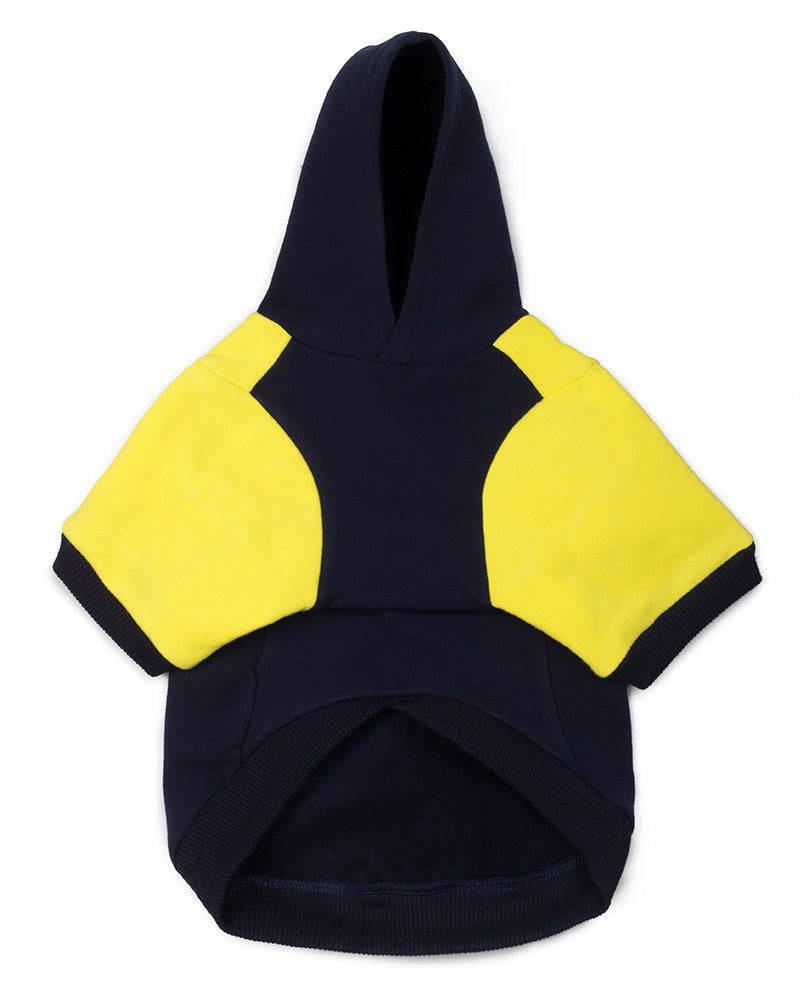 Πολύχρωμο hoodie για σκύλους σε κίτρινο- μαύρο-Pinkpaws