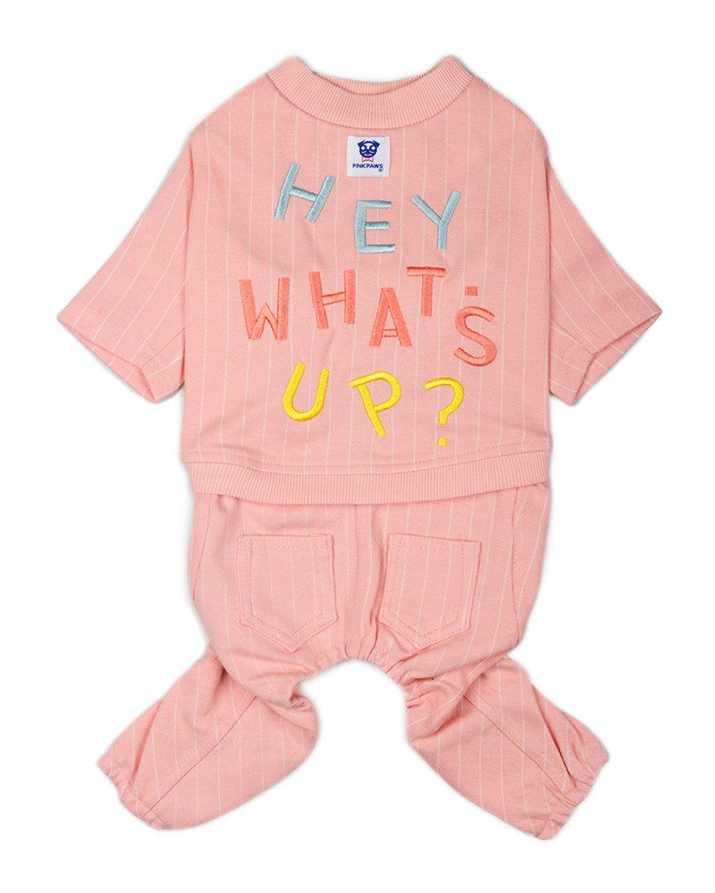 Pink dog jumpsuit - pinkpaws