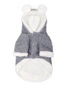 Ζακέτα hoodie με κουκούλα για σκύλους σε γκρι χρώμα