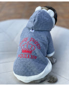 Ζακέτα hoodie για σκύλους σε γκρι χρώμα