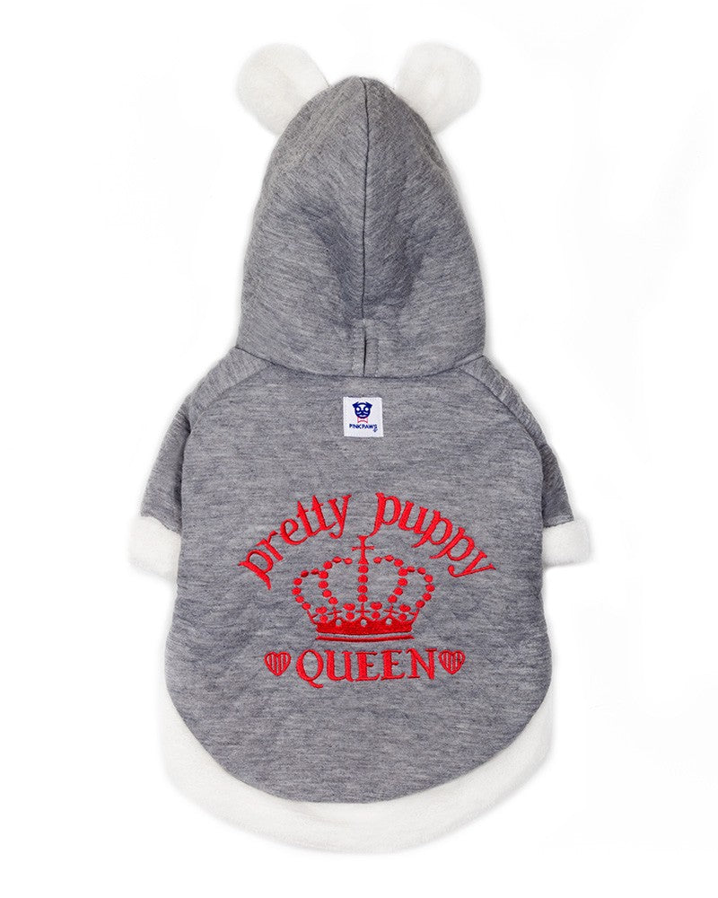 Ζακέτα hoodie για σκύλους σε γκρι χρώμα