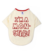 μπλούζα σκύλου "i'm a Monster" σε μπεζ