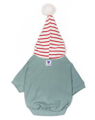 dog hoodie with striped hood -pinkpaws