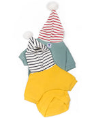 dog hoodie with striped hood -pinkpaws