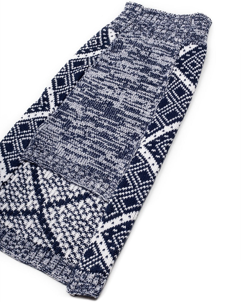 Πλεκτό πουλόβερ για σκύλους με μοτίβο ρόμβων