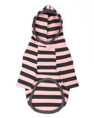 Dog striped hoodie in pink 