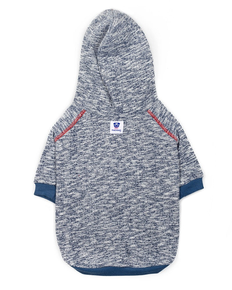 Πλάτη φούτερ σκύλου σε διχρωμία γκρι-καφέ