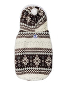 Ζεστό καφέ fleece hoodie για σκύλους με κουκούλα